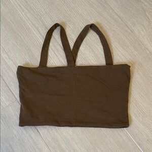 Cotton on Brown Sleeveless Crop Top